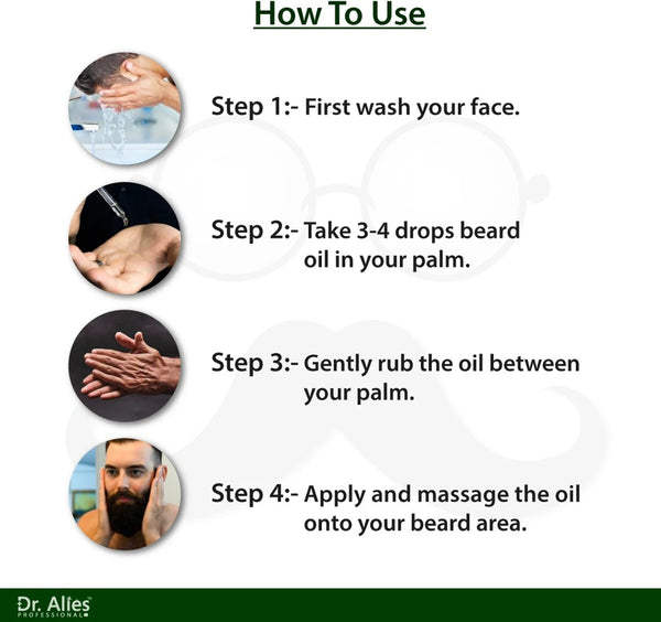 Dr. Alies Professional Beard Growth Oil for strong and healthy beard growthHair Oil (30 ml)