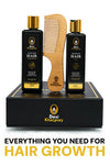 Hair Growth Bundle Pakistan – Complete Hair Care Set (Hair Oil + Shampoo + Wooden Comb)