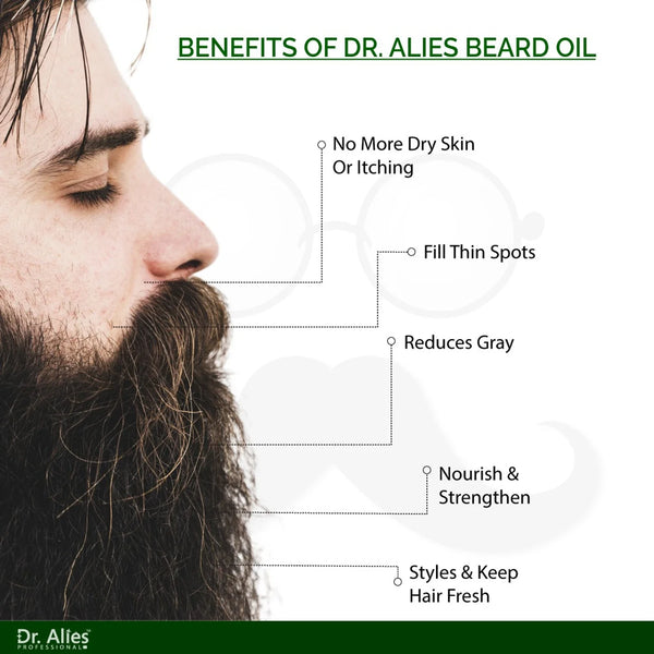 Dr. Alies Professional Beard Growth Oil for strong and healthy beard growthHair Oil (30 ml)