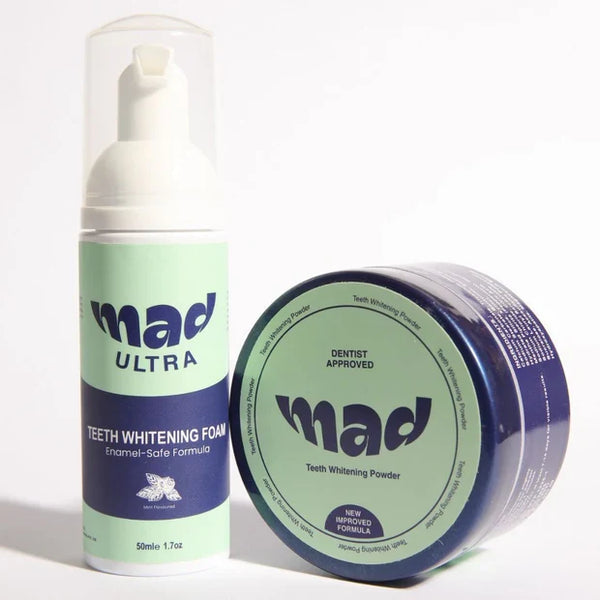 MAD Teeth Whitening Foam + MAD Teeth Whitening Powder (RECOMMENDED) 20% EXTRA DISCOUNT